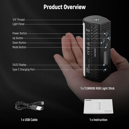 Neewer TL96RGB Handheld RGB LED Video Light Wand