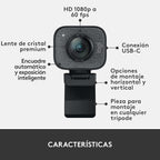 Logitech StreamCam Plus 960-001280 Webcam with Tripod (Renewed)
