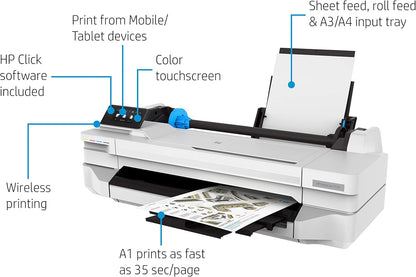 HP 5ZY58A DesignJet T130 24-in Large Format Printer
