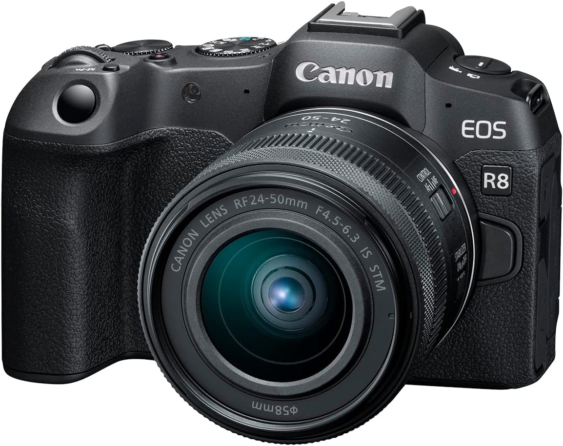 Canon 5803C012 EOS R8 Mirrorless Camera with RF24-50mm Lens
