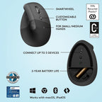 Logitech 910-006466 Lift Vertical Ergonomic Renewed Mouse