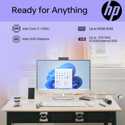 HP TPC-Q095-27 27" All-in-One Desktop i7-1355U 64GB 1TB SSD