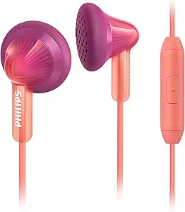 Philips SHE3015PH In-Ear Headphones with Mic - Salmon