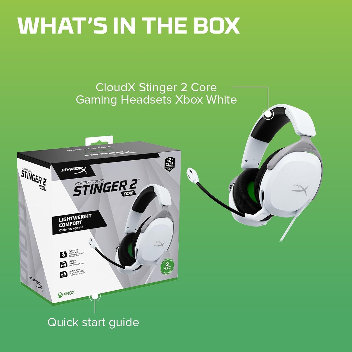 HyperX 6H9B7AA CloudX Stinger 2 Core Xbox Gaming Headset