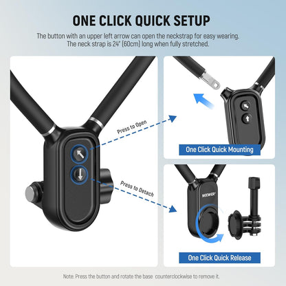 Neewer 10104245 Magnetic Neck Mount Action Camera Holder