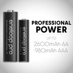 Panasonic BK-3HCCA4BA eneloop Pro AA Rechargeable Batteries