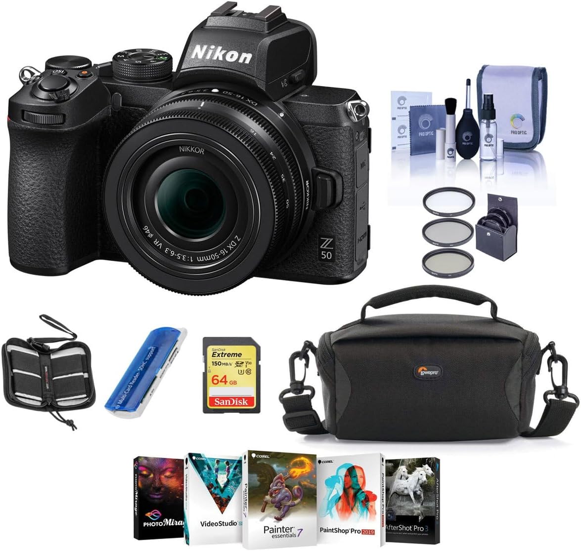Nikon Z50 Mirrorless Camera 16-50mm Lens Kit Bundle
