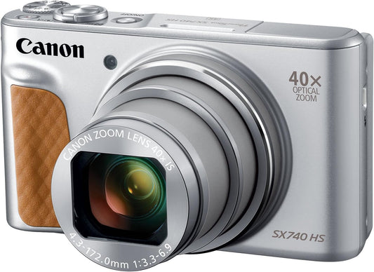 Canon 2956C001 PowerShot SX740 Silver Digital Camera 40x Zoom (Renewed)