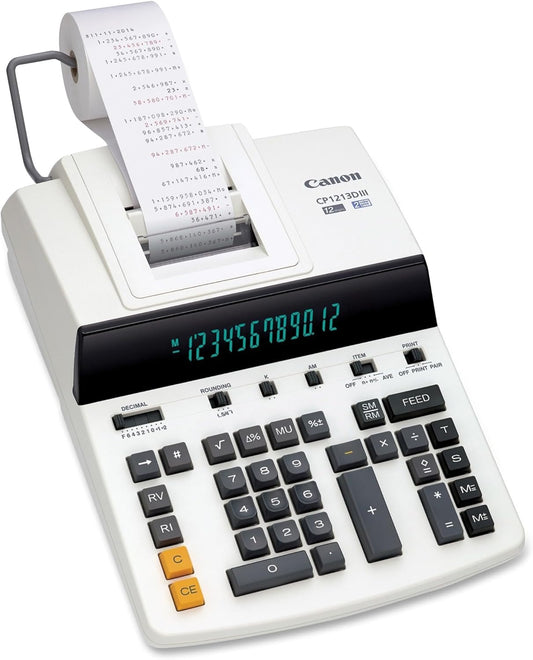 Canon CP1213DIII Desktop Printing Calculator - White