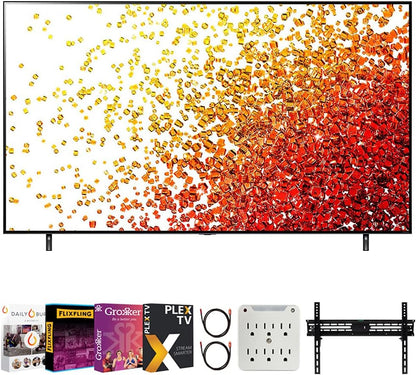 LG 50NANO75UPA 4K Smart TV Bundle - 50 Inch NanoCell, Dolby Atmos