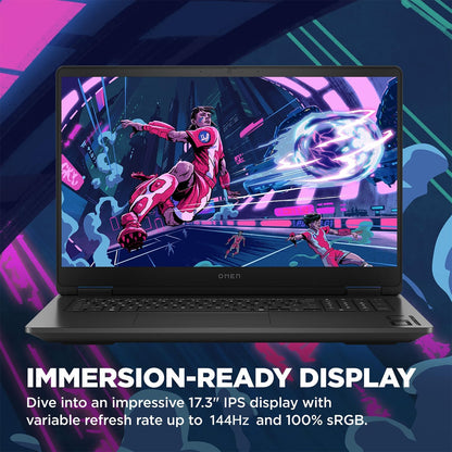 HP OMEN TPN-Q299 17.3" 144Hz Ryzen 9 RTX 4060 AI Gaming Laptop Bundle