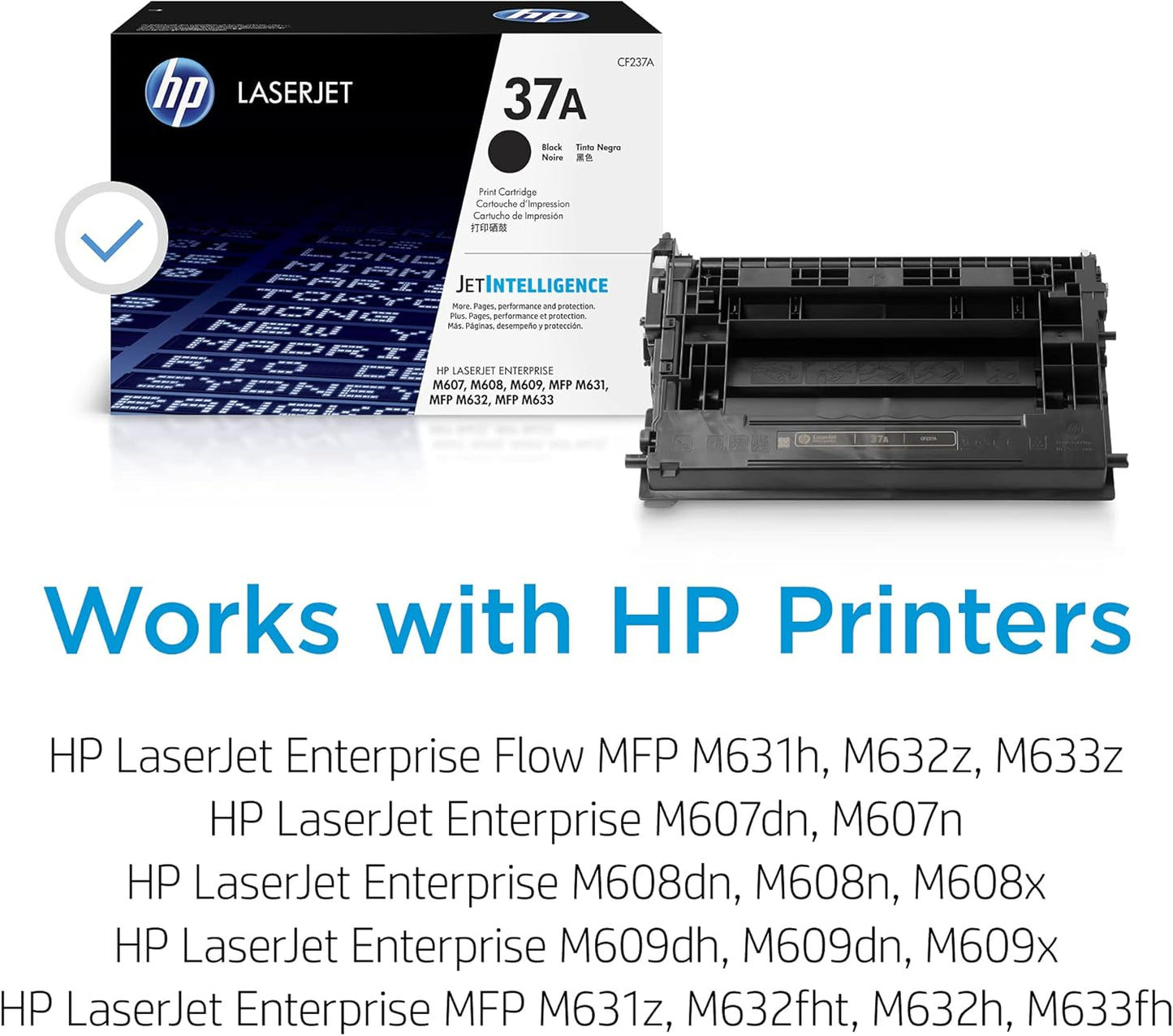 HP CF237A Black LaserJet Toner Cartridge 37A