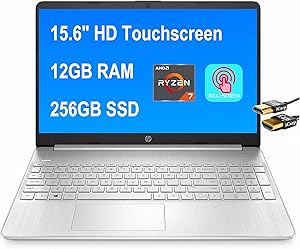 HP 15 Business Laptop 15.6" Touch Ryzen 7 4700U, 12GB, 256GB SSD, Win10 + HDMI