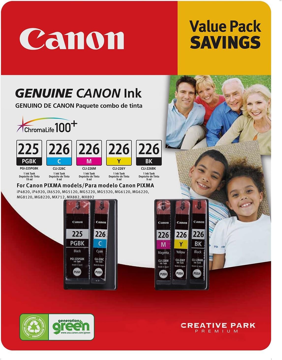 Canon O170042 PGI-225/CLI-226 Ink Cartridge 5-Pack