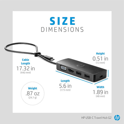 HP 235N8AA#ABA USB-C Travel Hub G2