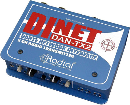 Radial Engineering DiNET DAN-TX2 2-Channel Dante Network Audio Transmitter