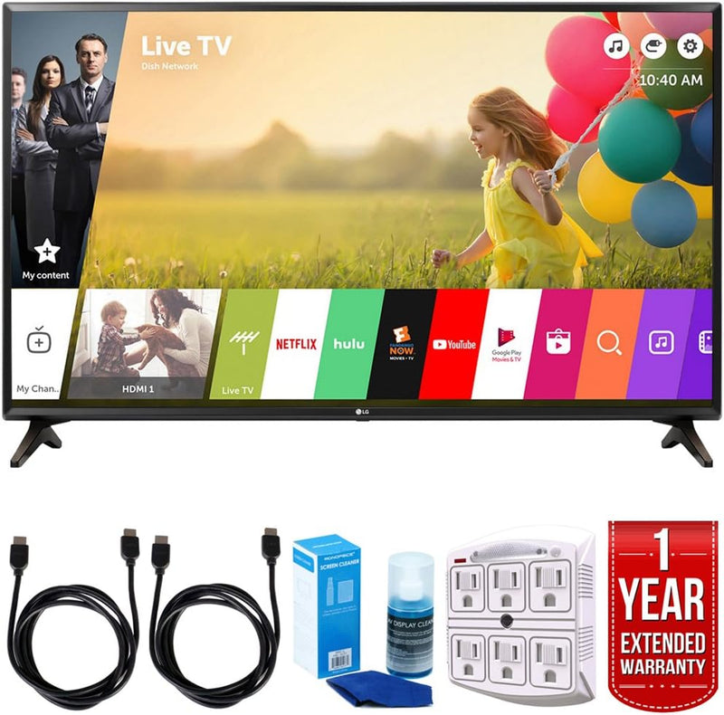 LG 49LJ550M 49-Inch 1080p Smart LED TV with Hookup Kit — main product image