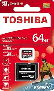 Toshiba THN-M303R0640A2 64GB Micro SD Card Adapter 4K