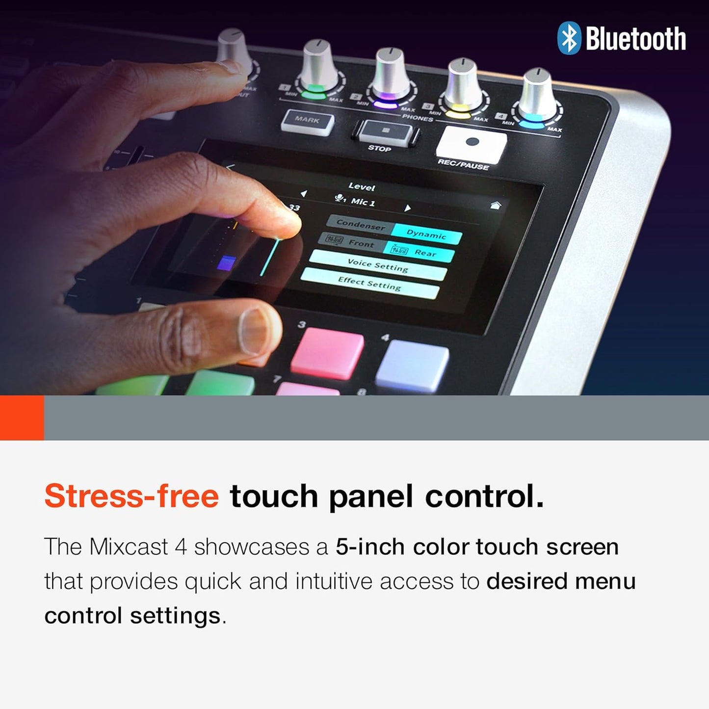 Tascam MIXCAST4 Podcast Streaming Mixer Recorder USB Interface