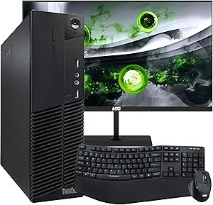 Lenovo M71e Desktop PC i5 16GB RAM 2TB HDD 22" Monitor (Renewed)
