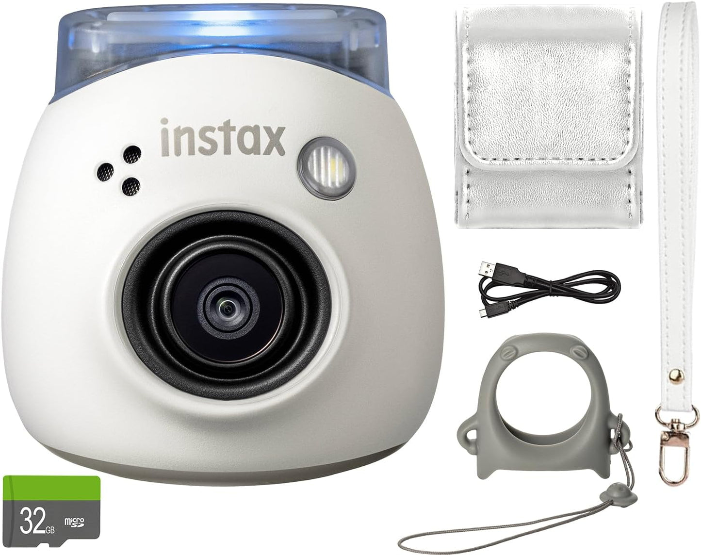 Fujifilm 600023911 INSTAX PAL Digital Camera - Milky White Bundle