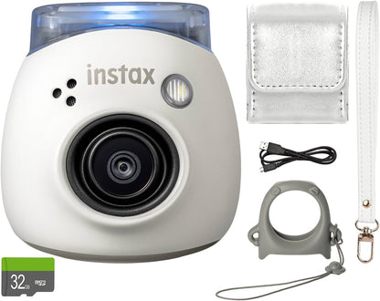 Fujifilm 600023911 INSTAX PAL Digital Camera - Milky White Bundle