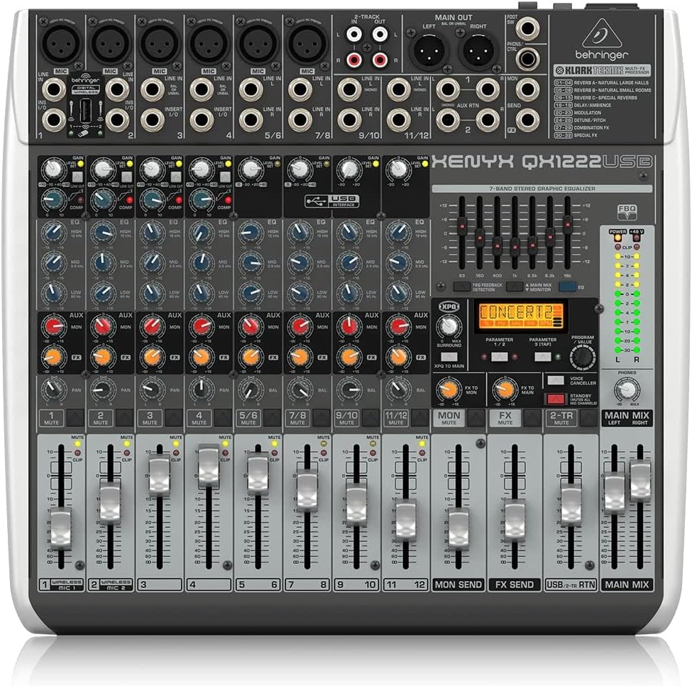 Behringer Xenyx QX1222USB Mixer - USB & Effects