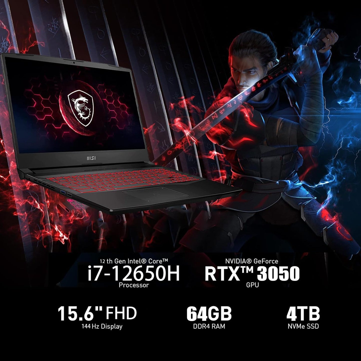 MSI Pulse GL66 i7 RTX 3050 1TB SSD Gaming Laptop