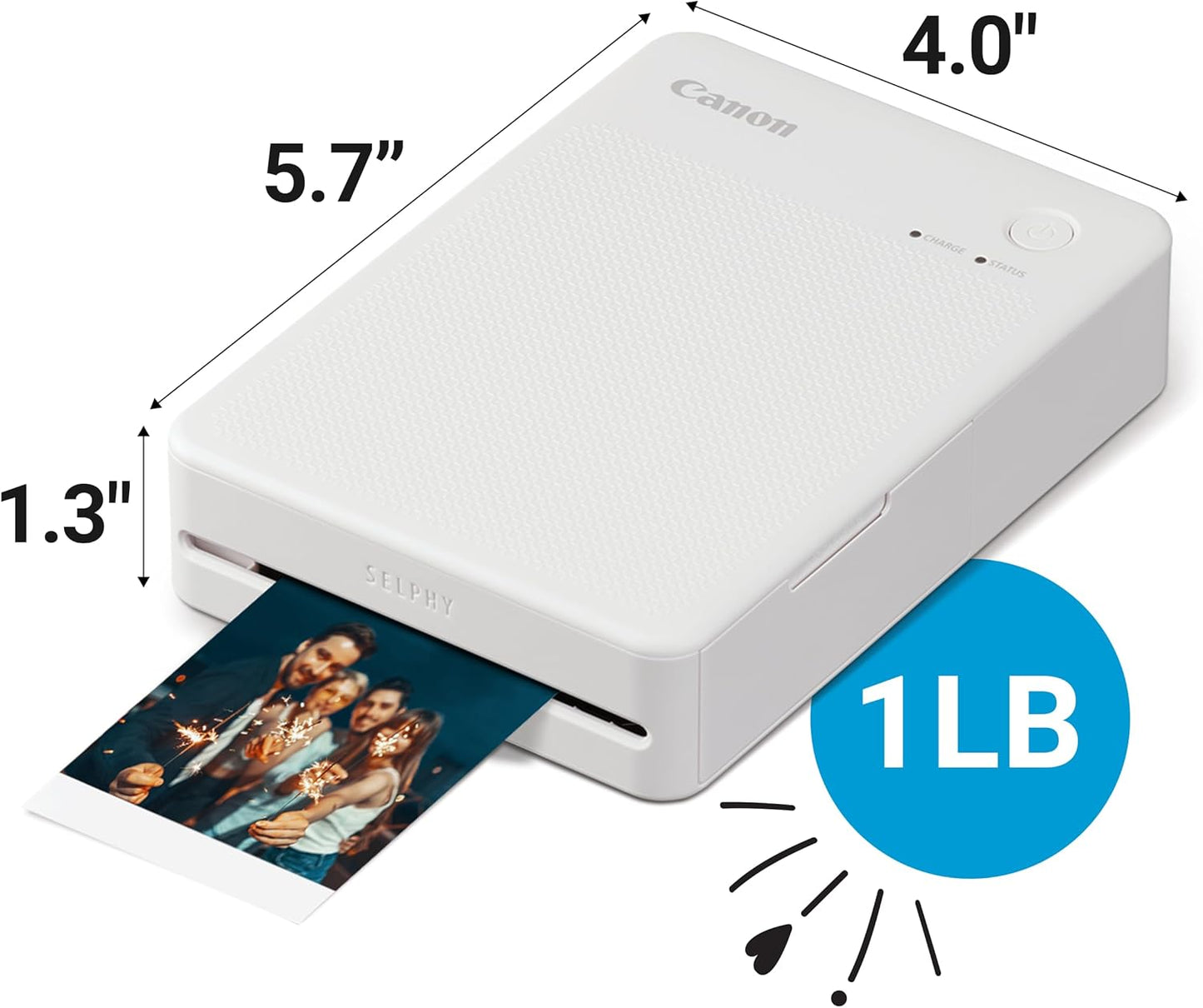 Canon SELPHY QX20 White Compact Photo Printer