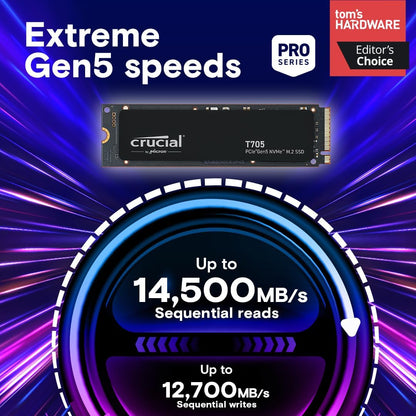 Crucial CT2000T705SSD3 2TB PCIe Gen5 NVMe SSD Adobe CC