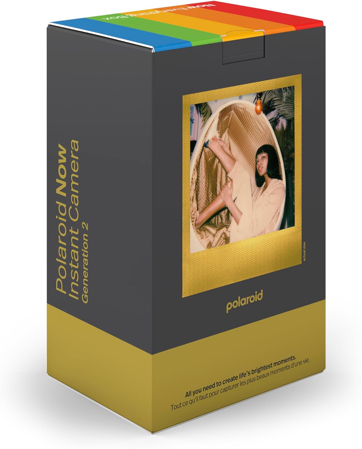 Polaroid Now Black Golden Film i-Type Instant Camera Bundle