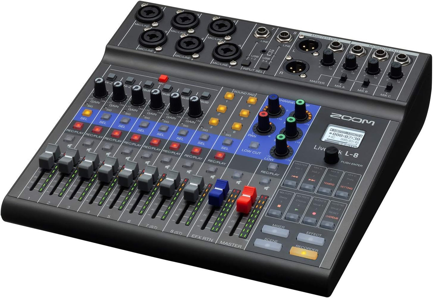 Zoom LiveTrak L-8 8-Channel Digital Mixer Recorder (Renewed)