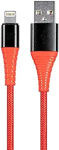 Monoprice 131188 AtlasFlex Lightning to USB Cable - Red — main product image