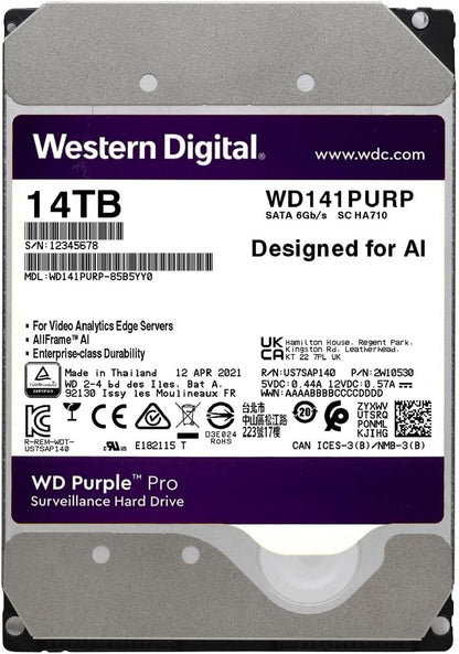 Western Digital WD141PURP-SPB5YY0 14TB Purple Pro Surveillance HDD