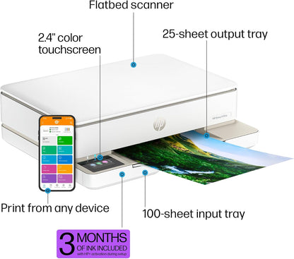 HP 714L5A Envy 6155e Wireless All-in-One Color Inkjet Printer