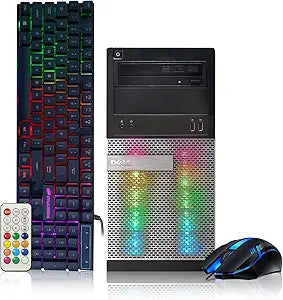 Dell OptiPlex Tower RGB Gaming PC I5 Radeon RX 550 Renewed
