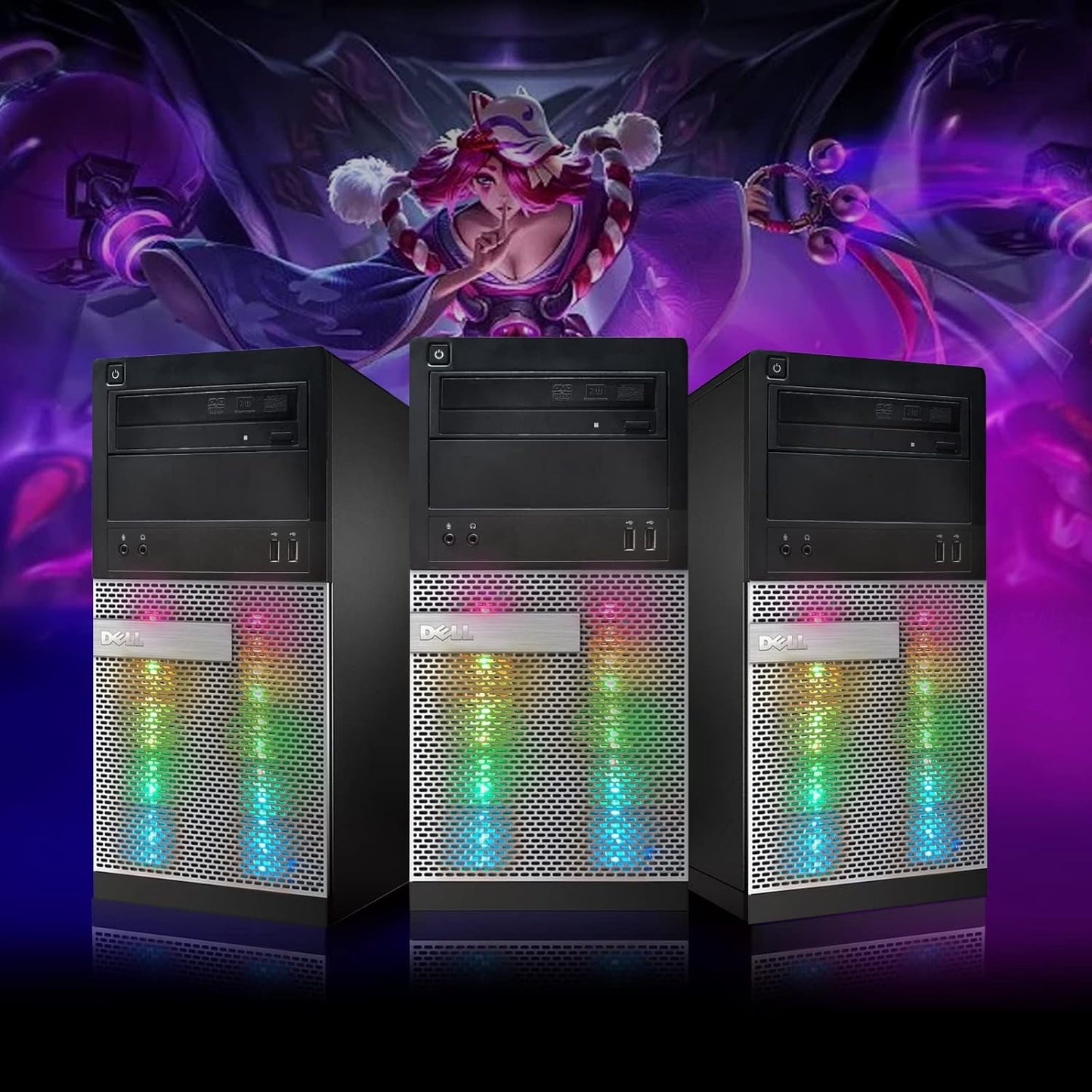 Dell OptiPlex Tower RGB Gaming PC RX 550 Renewed