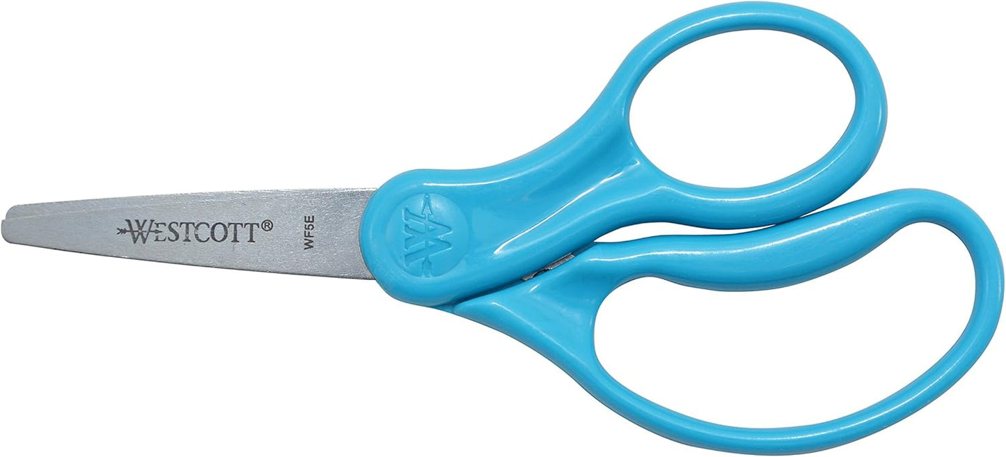 Westcott 16455 Kids Scissors 5" Pointed 6-Pack