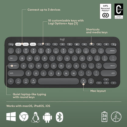 Logitech 920-012200 Pebble 2 Combo for Mac - Tonal Graphite