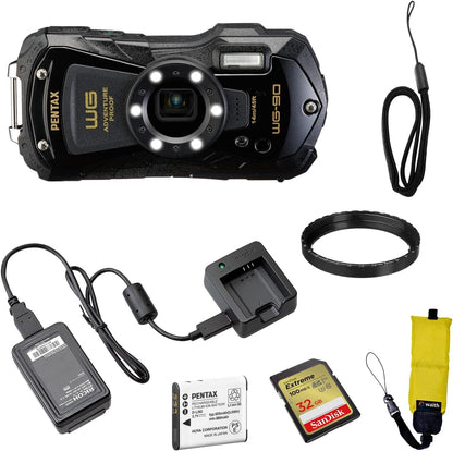 Pentax PEN02136-KIT1 WG-90 Waterproof Camera Bundle