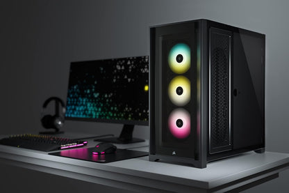 Corsair CC-9011212-WW iCUE 5000X RGB Black Mid-Tower Case