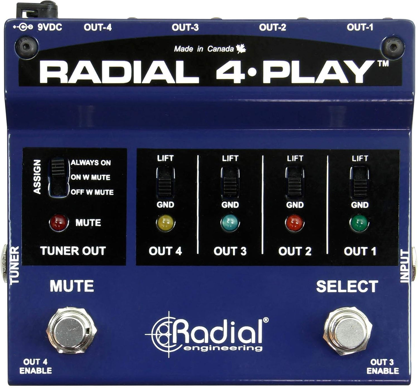 Radial Engineering R800 1432 4-Play Instrument Direct Box