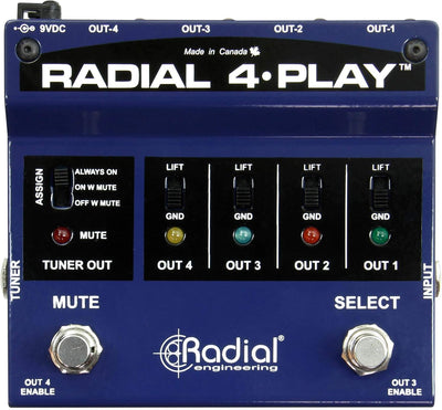 Radial Engineering R800 1432 4-Play Instrument Direct Box