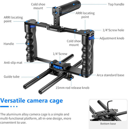 Neewer 10100435 Camera Cage Rig Dual Grips