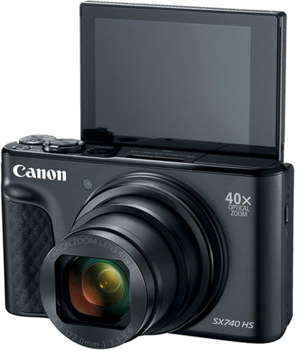 Canon SX740 HS 40x Zoom Compact Camera Bundle (Renewed)