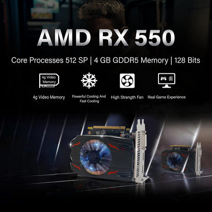 Dell OptiPlex Tower RGB Gaming PC RX 550 Renewed