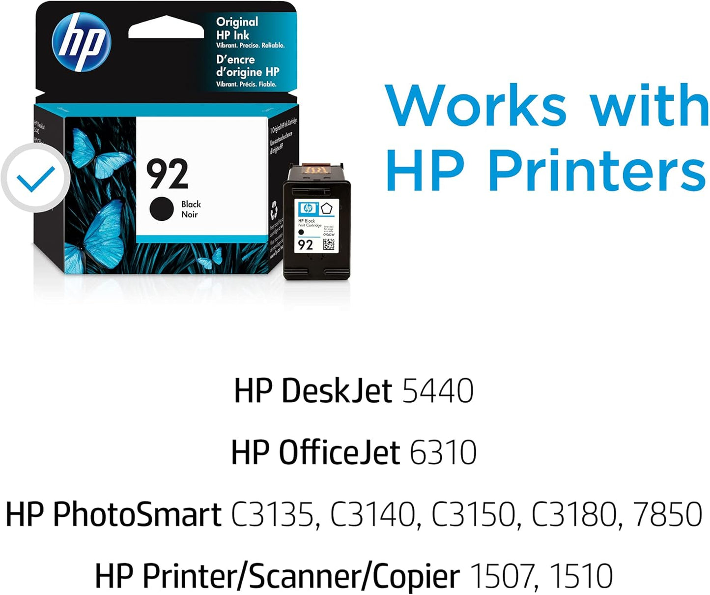 HP C9362WN#140 92 Black Inkjet Cartridge