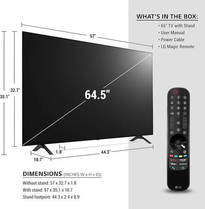 LG OLED65A1PUA 65" 4K Smart OLED TV (Renewed)