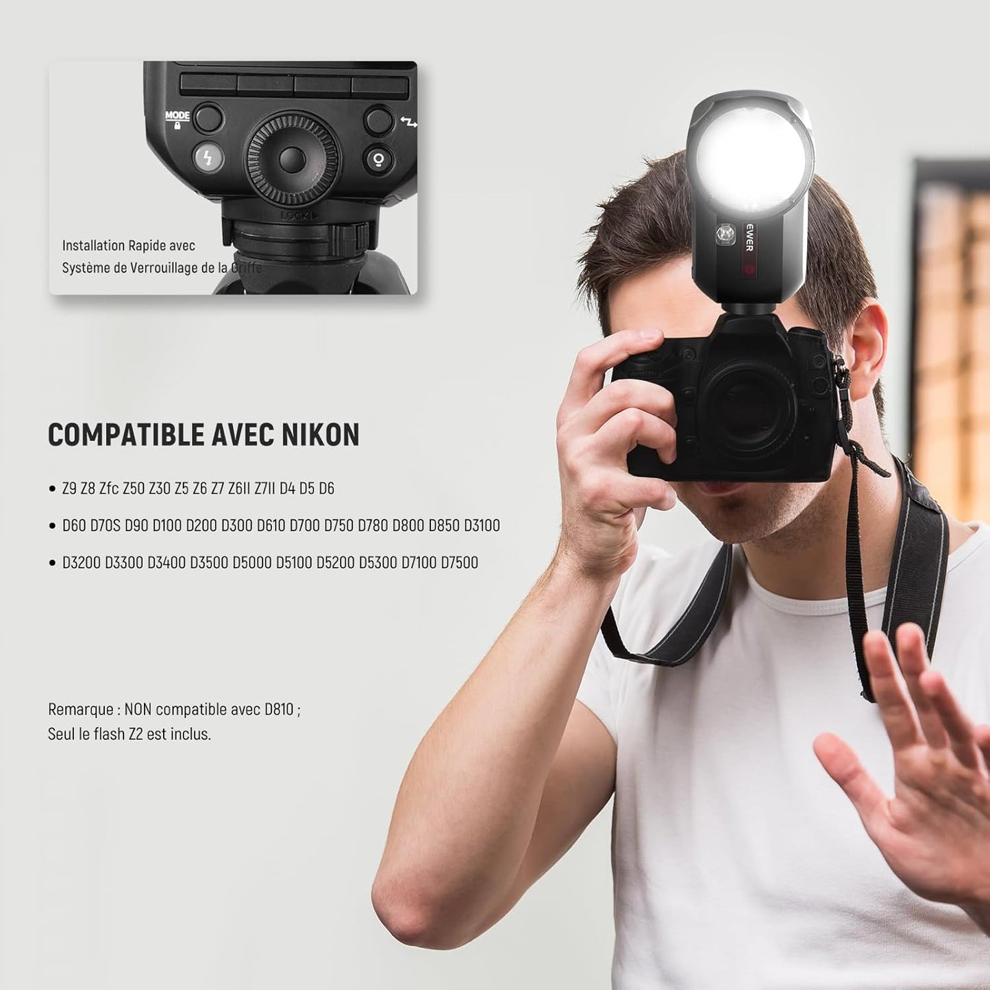 Neewer Z2-N TTL Round Head Flash Speedlite for Nikon