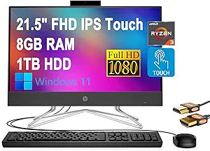 HP 22 All-in-One Ryzen 3 Touchscreen Desktop — main product image